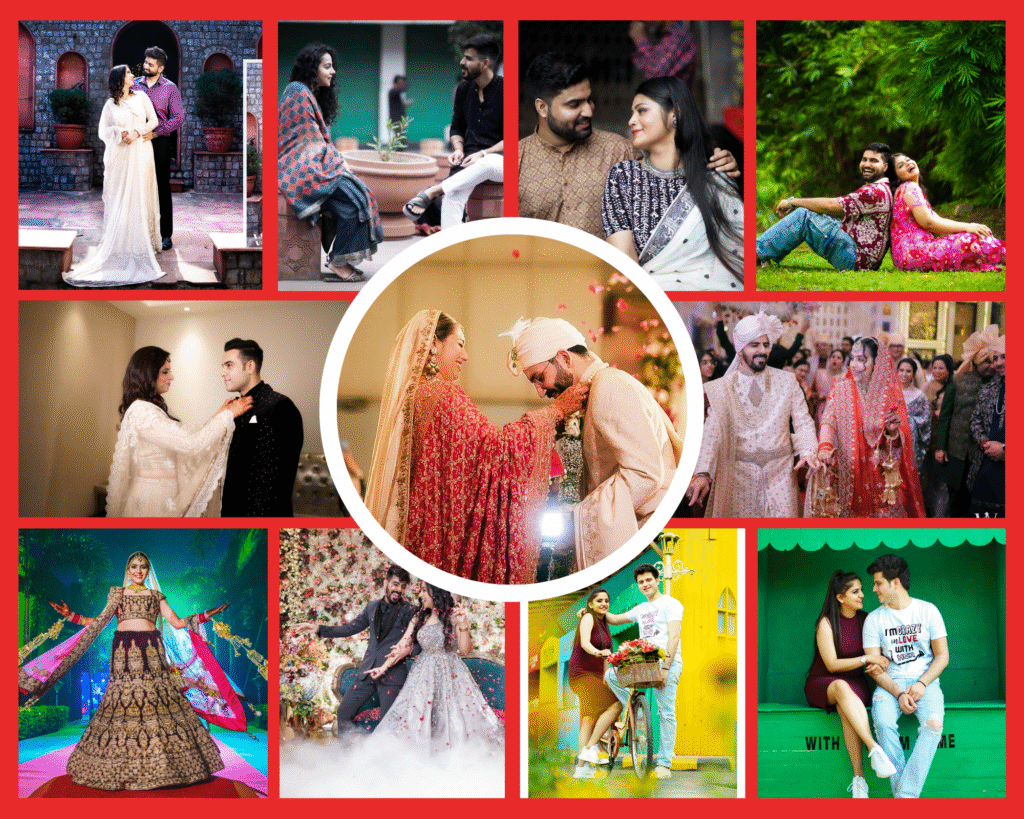 white simple wedding photo collage white simple wedding photo collage